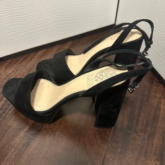 Vince Camuto Elegant Black Suede Women's Heels - Picture 3 of 5